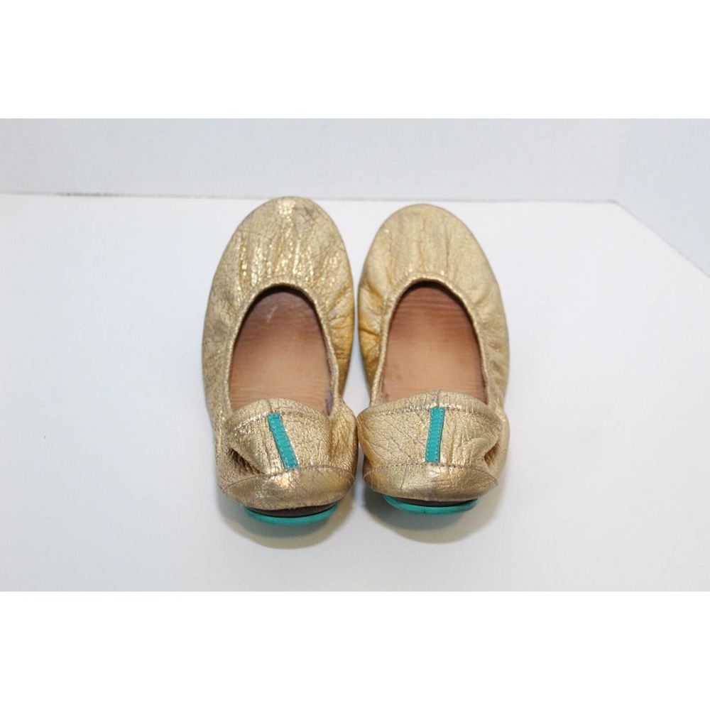 Tieks Golden Glitz Metallic Gold Ballet Flats Shoes Women's Size 9 H14585 - Picture 4 of 9